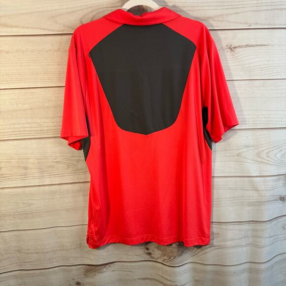 Greg Norman For Tasso Elba Orange & Gray Polo Size Large - Picture 3 of 6